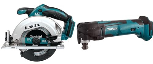 Makita DSS611Z 18V Li-Ion LXT 165mm Circular Saw - Batteries and Charger Not Included & DTM51Z Multi-Tool, 18 V,Blue