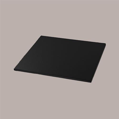 Lucgel Vassoio Sottotorta Nero Quadrato Alto in Carta Rigida Ideale per Cake Design Riutilizzabile 40x40cm - 2 pezzi -