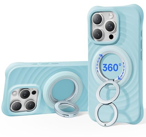 SYNCWIRE Handy Ring Halterung Magnetisch für MagSafe - 360° Drehbarer Magnetischer Ringhalter für Handy Fingerhalter für iPhone 17 16 15 14 13 12 Pro Max Kompatibel mit MagSafe-Zubehör – Blau