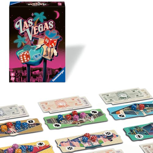 Ravensburger Las Vegas Board Game Dice-Rolling Casino Strategy Game for 2-6 Players - Interactive Push Your Luck Fun for Ages 8+