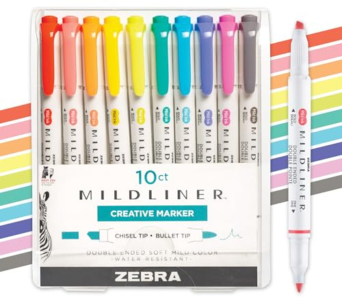Zebra Pen Mildliner Textmarker-Set mit zwei Enden
