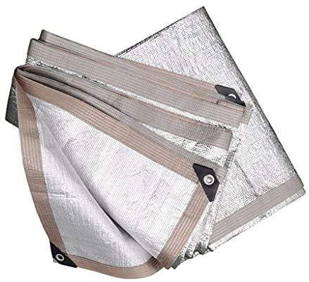 Generic Sunblock Shade Cloth Aluminium Wasserdicht Sonnenschutz-Schattentuch Sonnenschutz Sonnensegel, für Garten, Balkon, Terrassenüberdachung, Tierhütten, Pergolaabdeckung (Size : 4m x 5m)