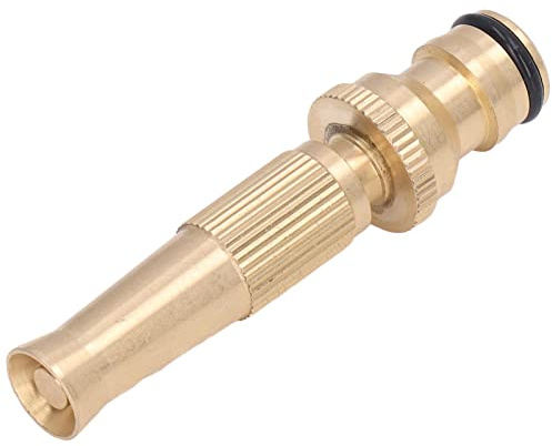 Strahlsprüher aus Messing mit Schlauchdüse, Robuster Sprühaufsatz mit Einstellbarem Druck, Hochleistungs-Wasserstrahlsprüher mit ¾-Zoll-Standardgewinde, 1/2-Zoll-Schnellanschluss