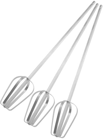 3pcs Electric Egg Beater Attachments Stainless Steel for Hand Mixer | Beaters for Hand Mixer, Universal Fit for Drill Use, Silver Finish for Paste and Sauces