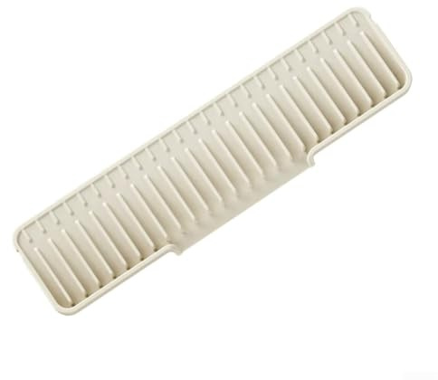 Silicone Drainage Mat for Kitchen Sink Countertop, Narrow Edge Anti Splash Faucet Absorbent Pad, Quick Drying Waterproof Drip Catcher Protector(white - 50 * 10CM)