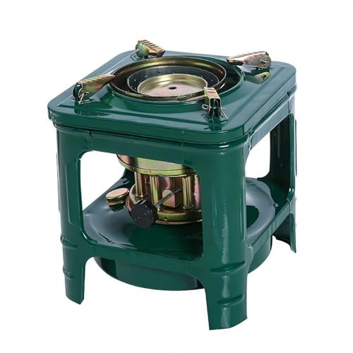 Estufa de queroseno portátil de 8 mechas – Estufa de camping de metal de 1 litro Fogon de Petróleo para Cuba, tiempo de combustión, calentador de campamento al aire libre, quemador de utensilios de