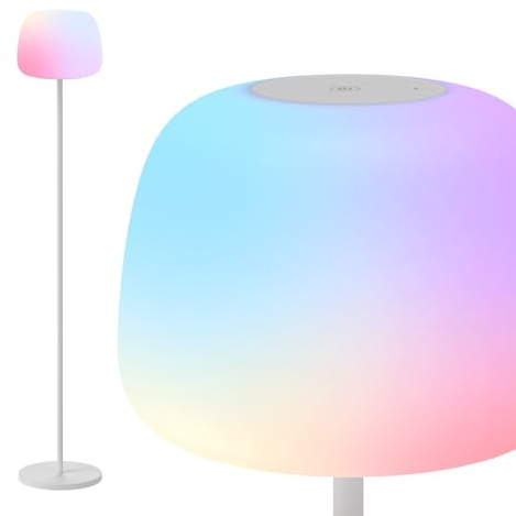 Govee Lantern Floor Lamp, Halo Gradient Lamp with Silicone Soft Lamp Shade