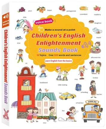 Libro De Sonido Interactivo En Inglés - Vocabulario De Juguetes Electrónicos De Aprendizaje | Libro De Lectura Educativo Con Audio De 10,63 Pulgadas | Juego De Aprendizaje De Idiomas En Edad Preescola