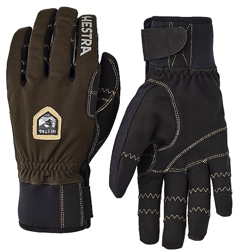 Hestra Biathlon Trigger Comp 5 Finger Glove with Shock Absorption Padding for Biathlon, Cross-Country Ski & Hunting - Dark Forest - 11