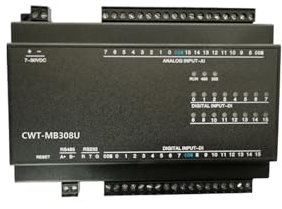 Adaptador Serial a Ethernet CWT-MB308U 16AI+16DI RS485 RS232 Ethernet Modbus Rtu TCP Módulo de adquisición Io (Color : I-V-485-232)