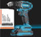 WingFly Trapano Avvitatore Compatibile con Makita 18V, 60 N.m Max, 2 Marce, Coppia su 20 + 3 Livelli, Trapano Percussione a Batteria con Accessori (Senza Batteria)