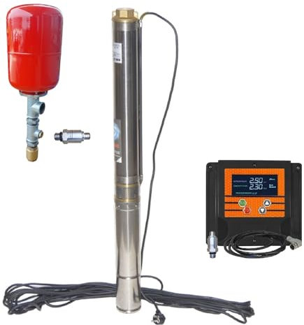 PAG Turbo GmbH® - 3 Tiefbrunnenpumpe 3000L/h 11bar + Inverter (intelligente Pumpensteuerung) für Bewässerung