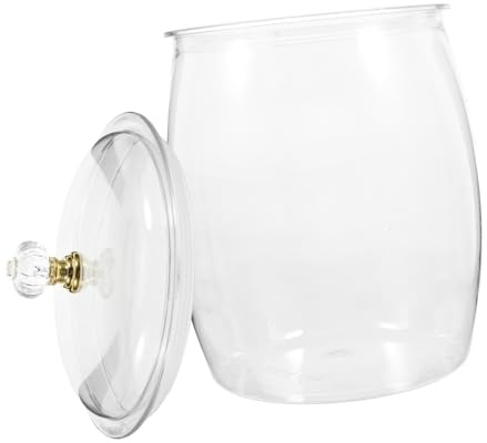 HOLIDYOYO Barattolo Per Biscotti Trasparente in Plastica Con Chiusura Ermetica Contenitore Per Caramelle e Alimenti Vasetto Riutilizzabile Per Cucina e Conservazione Freschezza Capacità Mult