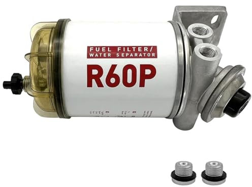 GIWFBQTR Kraftstofffilter R60P Marine Kraftstoff-Wasserabscheider für Marine Außenbordmotor Boot Zubehör Ersetzt