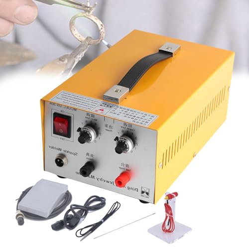 Glowdora Poste À Souder pour Bijoux, Soudeuse À Arc Pulsé 400 W 80 A, Soudeuse par Points, Kit De Soudage Permanent pour Bijoux, Principalement pour Le Soudage De Fermoirs De Bagues,110V