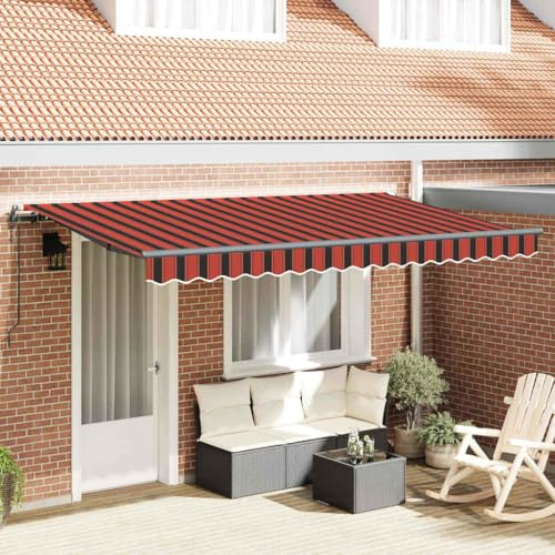 Store de balcon, à pince, latéral, rétractable, multicolore, 350 x 200 cm, pour cour, terrasses, montage facile