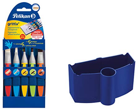 Pelikan Wasserbox 808246 Deckfarbkasten Schul-Standard (Wasserbox + Pinsel-Set 5tlg.)