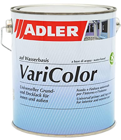 ADLER Varicolor 2in1 Acryl Buntlack für Innen und Außen - 2,5 l RAL6005 Moosgrün Moosgrün Grün - Wetterfester Lack und Grundierung - matt
