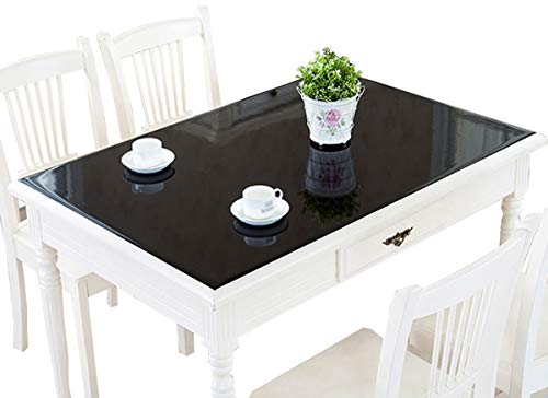 CIEEIN CIEHT Haushalt Küche PVC Tischdecke Tischmatte Schreibtisch Tischfolie Tischschutz Matte Wasserdicht Schwarz 60 * 120CM