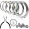 6 Rolls Silver Aluminum Craft Wire 0.8mm 1.0mm 1.2mm 10m/roll,1.5mm 2.0mm 3.0mm 5m/roll for Jewellery Modelling Making, DIY Sculpture and Crafts