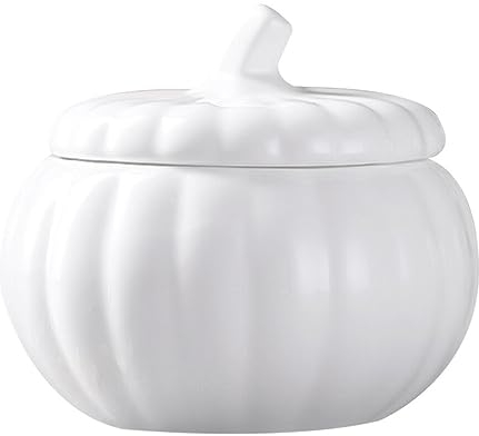 YARNOW 1pièce Bol à Soupe Céramique Avec Couvercle Design Élégant Forme De Citrouille Pour Ramen Soupe Et Desserts Compatible - Et Lave-vaisselle