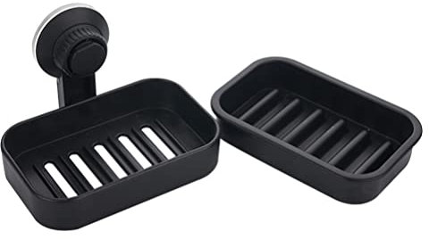 Housoutil Seifenschale mit Saugnapf Seifenhalter ohne Bohren Abnehmbar Seifenkorb Tragkraft 5 KG Wiederverwendbar Wasserdicht Ölbeständig