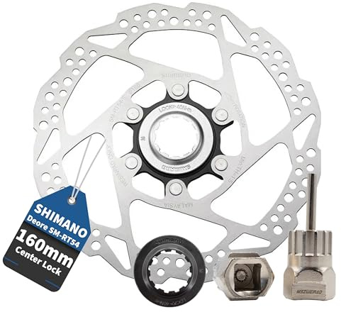 MSZweirad Shimano Fahrrad Bremsscheibe Deore SM-RT54 160mm |180mm, Center-Lock, silber Edelstahl MTB