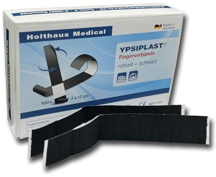 Holthaus YPSIPLAST® Fingerverbände, robust+schwarz Fingerpflaster 100STK 2x12cm