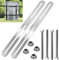 2 Pieces 280x 24 mm Mounting Set for Mailbox, Mounting Set with M5 Bolts and M5 Nuts, Letterbox Attachment for Postbox, Gates or Fences (Silver, 280mm)