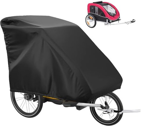 420D Oxford-Gewebe fahrradanhänger,Oxford-Gewebe Fahrradanhänger Abdeckung,Universell Abdeckung für Fahrradanhänger,Fahrradanhängerabdeckung,für Fahrradanhänger Hundeanhänger Lastenanhänge140*84*100cm