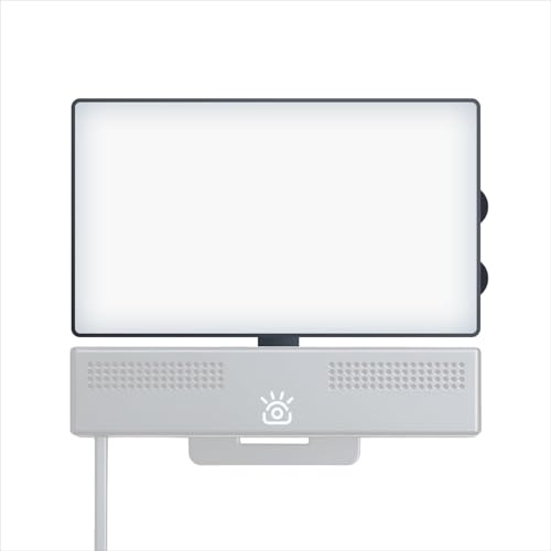 iContact Camera iContact SoftLight, luz LED para Streaming y videoconferencias Pro, luz Facial de iluminación Lateral con Brillo y Temperatura de Color Ajustables, alimentación USB | Para iContact Camera Pro, luz facial iluminada por bordes, brillo ajustable y temperatura de color, alimentado por USB
