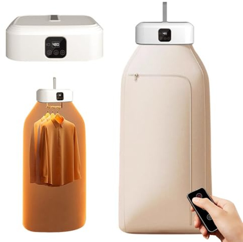Bärbar Klädtork 600W Hopfällbar Galg-tork Snabbtorkande Uppvärmd Torkmaskin Med 1–8 Timmars Smart Timer För Hem Och Resor, Lätta Kläder