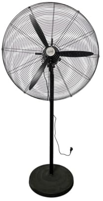 Ventilatore a Piantana GRANDE Industriale da Esterno GIADINO Potenza 150W, Diametro 76 cm con 3 Pale in Alluminio, Altezza 150 cm, 3 Velocità e Oscillazione, Nero, Ideale per Dehor e Terrazze