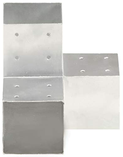 Tidyard Pfostenverbinder Y-Form 3 Hülsen Balkenschuh Holzverbinder Eckverbinder Pfostenecke Balken Verbinder Feuerverzinkt Verzinktes Metall