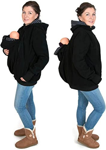 In Pile Giacca Canguro 3 In 1 Hoodie Felpa Con Inserto Bambino Per Mamma E Bambino Mantello Con Cappuccio Giacca Premaman Multifunzionale Premaman 1,XL