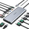 USB C Docking Station Triple Monitor 8K Display, 14 IN 1 Laptop DockingStation,USB C Hub Mit Dual HDMI,DP,USB 3.1&3.0,100W PD, USBC Data,Ethernet,SD/TF,Audio/Mic für Dell HP Lenovo