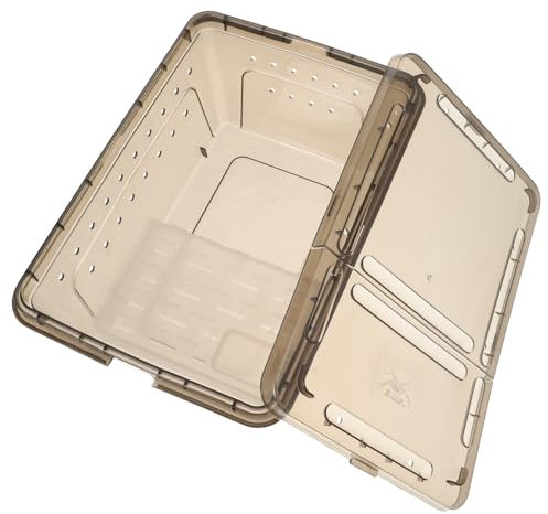 Housoutil Praktischer Schildkröten-Tank Mit Rampen-Design Klarer Und Schwarzer Für Reptilien-Habitat Sicheres Sonnenbaden Und Einfache Reinigung Für Aquarien Und Terrarien