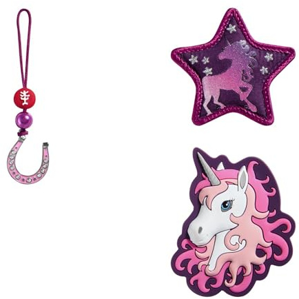 Step by Step Magic Mags „Sweet Unicorn Nuala“, 3-teilig, 2 Magnet-Applikationen und 1 Anhänger, Einhorn-Design, passend zum Schulranzen oder Vorschulrucksack
