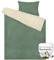 Sranin Musselin Kinderbettwäsche 100x135 – Bettbezug + Kissenbezug aus 100 % Baumwolle – Atmungsaktiv & Hautfreundlich Babybettwäsche Set für Kinder (Dunkelgrün, 100x135 + 40x60 cm)
