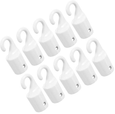Veemoon 10pezzi Ganci Sostitutivi Per Bastoni Delle Tende Supporti Per Tende Facili Da Installare e Resistenti Accessori Per Finestre