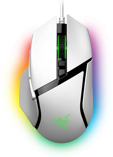 Razer Basilisk V3 - Souris Gaming Filaire Personnalisable - Design Ergonomique - capteur 26K DPI - Chroma RGB - 11 Boutons programmables - molette HyperScroll inclinable - PC/Mac | Blanc