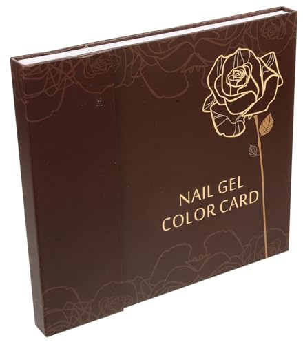 EPIGEIST 120 Nail Gel Color Display Chart Coffee Cover 120 Nail Tips for Manicure Color Samples Salon Use