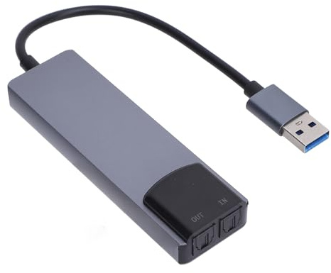 Annadue Soundkarte, 5.1/7.1-Kanal Externe Soundkarte USB Externer 5.1 Surround Sound Optischer Eingang Ausgang Audio Soundkartenadapter für PC-Laptop-