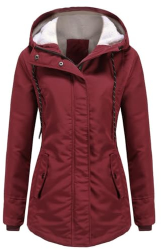 YYNUDA Femme Hiver Parka à Capuche Manteau Hiver Chaud à Capuche Veste Long