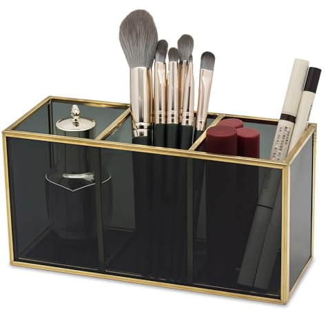 HARLIANGXY Soporte para pinceles de maquillaje Organizador de cosméticos Organizador de maquillaje Maquillaje Caja de almacenamiento Caja de almacenamiento de cosméticos 7,1 x 2,8 x 3,5 pulgadas