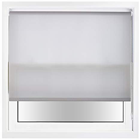 FURNISHED Daylight Roller Blinds with Metal Fittings, Trimmable - Grey, 205W x 165H cm