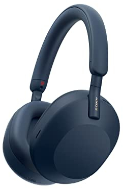 Sony WH-1000XM5 Noise Cancelling Wireless Over-Ear Headphones, Bluetooth, Clear Call Quality, Hi-Res, Up to 30hr Battery Life, Quick Charge, Alexa & Google Assistant, iOS & Android - Midnight Blue