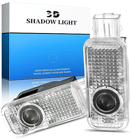 Sylswx Autotür Licht Projektor, 2 Stück Unterbodenbeleuchtung Auto, Willkommen LED Licht, Einstiegsbeleuchtung Compatible with A1/A3/A4/A5/A6/Q3/Q5/Q7/A7/A8/R8/TT