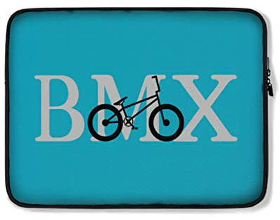 Laptopfodral Bmx i en cykel notebook surfplatta bärväska med dragkedja laptopfodral hållbar bärväska 15 tum, för bärbar dator, notebook