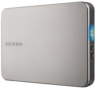 Toshiba Canvio Flex 1TB – Portable 2.5’’ External Hard Drive (HDD) for Mac, Windows PC, Smartphone and Tablet Use, Compatible with Most USB-C and USB-A Devices, Warm Silver (HDTX210ESCAA)